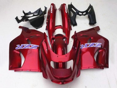 Meilleurs Carénages Moto Kawasaki ZZR1100 1993-2003 - Rouge Brillant