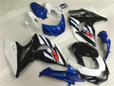 Meilleurs Kits Complet Carénage Moto Suzuki GSXR 1000 2009-2016 - Blanc Bleu Noir