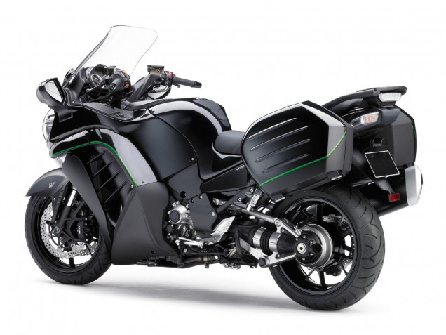 Carénages Moto Kawasaki GTR1400/ZG1400 2007-2009 - Noir Mat Vert Doubler