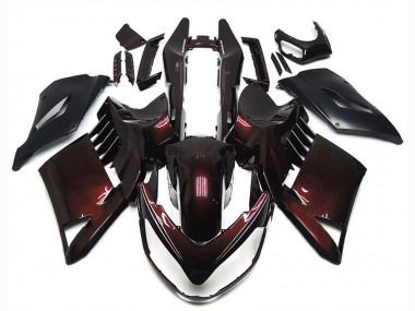 Meilleurs Carénages Moto Kawasaki GTR1400/ZG1400 2007-2009 - Rouge Marron Noir
