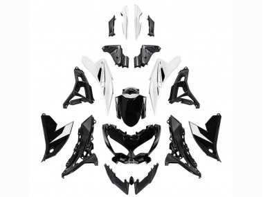 Meilleurs Carénages Moto Kawasaki Versys 650 2021-2024 - Noir Brillant Blanc