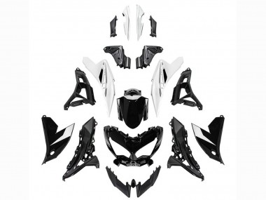 Meilleurs Carénages Moto Kawasaki Versys 650 2022-2025 - Noir Brillant Blanc