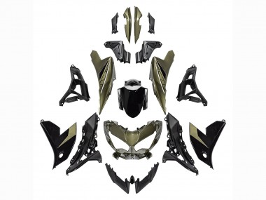Meilleurs Carénages Moto Kawasaki Versys 650 2022-2025 - Vert Foncé Noir