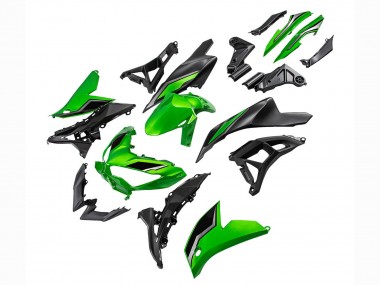 Meilleurs Carénages Moto Kawasaki Versys 650 2022-2025 - Vert Noir Brillant