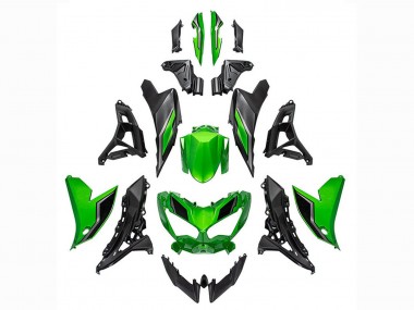 Meilleurs Carénages Moto Kawasaki Versys 650 2022-2025 - Vert Noir Brillant