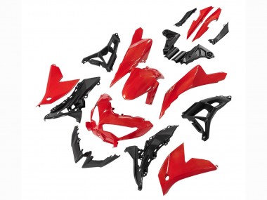 Meilleurs Carénages Moto Kawasaki Versys 650 2022-2025 - Rouge Noir