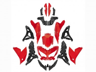 Meilleurs Carénages Moto Kawasaki Versys 650 2022-2025 - Rouge Noir