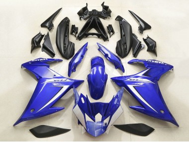 Meilleurs Carénage Moto Yamaha FZ6R 2009-2015 - Bleu Blanc