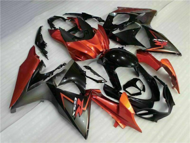 Carénages Moto Suzuki GSXR 1000 2009-2016 - Orange Noir Brillant