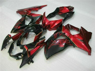 Meilleurs Carénages Moto Suzuki GSXR 1000 2009-2016 - Rouge Noir Brillant