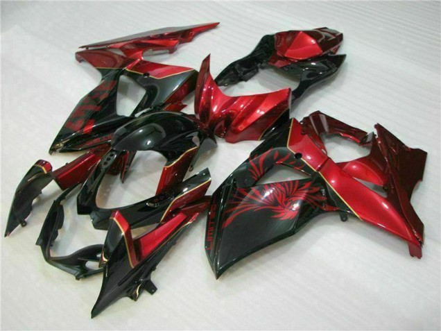 Carénages Moto Suzuki GSXR 1000 2009-2016 - Rouge Noir Brillant