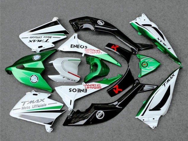 Carénages Moto Yamaha TMAX530 2012-2014 - Blanc Vert Noir Semakin Didepan ENEOS