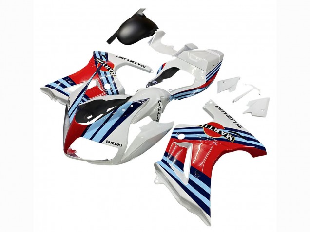 Carénages Moto Suzuki SV650 2003-2013 - Blanc Rouge Bleu Martini