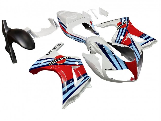 Carénages Moto Suzuki SV650 2003-2013 - Blanc Rouge Bleu Martini