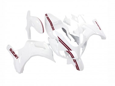 Meilleurs Carénages Moto Suzuki SV650 2003-2013 - Blanc Rouge Foncé Doubler