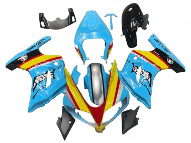 Meilleurs Carénages Moto Suzuki SV650 2003-2013 - Bleu Jaune Rouge Argent Requin