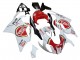 Carénages Moto Aprilia RSV1000 2003-2006 - Blanc Rouge Lucky Strike Motul 34