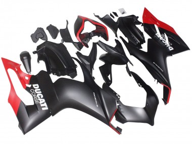 Meilleurs Carénages Moto Ducati Panigale V2 2020-2024 - Rouge Noir Mat Corse