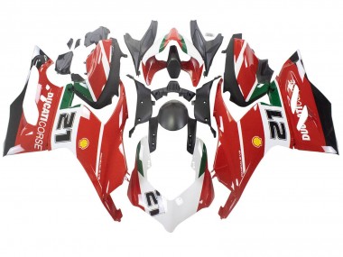 Meilleurs Carénages Moto Ducati Panigale V2 2020-2024 - Blanc Rouge Vert Noir Mat Corse 21