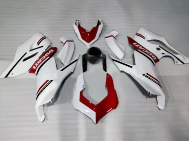 Meilleurs Carénages Moto Ducati Panigale V2 2020-2024 - Blanc Rouge Noir Brillant