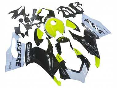Meilleurs Carénages Moto Ducati Panigale V2 2020-2024 - Blanc Vert Citron Noir Brillant Stein Dinse VR 46