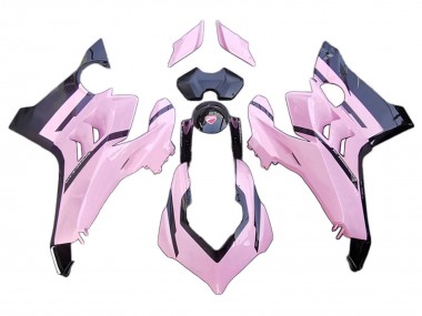 Meilleurs Carénages Moto Ducati Panigale V4 V4S 2020-2021 - Rose Noir Brillant