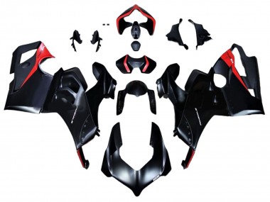 Meilleurs Carénages Moto Ducati Panigale V4 V4S 2020-2021 - Noir Brillant Rouge