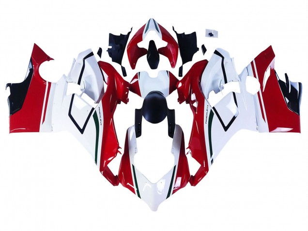 Carénages Moto Ducati Panigale V4 V4S 2018-2019 - Blanc Rouge Vert Noir Brillant