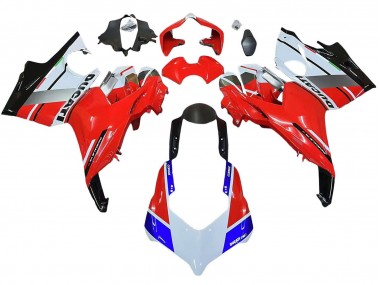 Meilleurs Carénages Moto Ducati Panigale V4 V4S 2018-2019 - Blanc Argent Rouge Noir Brillant