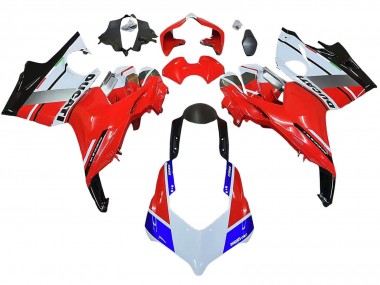 Meilleurs Carénages Moto Ducati Panigale V4 V4S 2018-2019 - Blanc Argent Rouge Noir Brillant