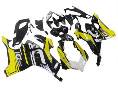 Meilleurs Carénages Moto Ducati Panigale V4 V4S 2020-2021 - Jaune Blanc Noir Brillant
