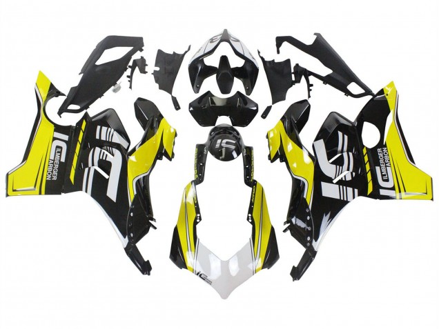 Carénages Moto Ducati Panigale V4 V4S 2020-2021 - Jaune Blanc Noir Brillant
