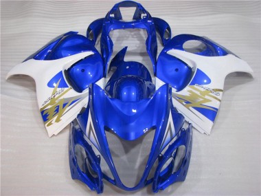 Meilleurs Carénages Moto Suzuki GSXR 1300 Hayabusa 2008-2020 - Blanc Bleu