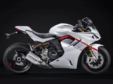 Meilleurs Carénages Moto Ducati 2021-2024 Ducati Supersport 950/950S 2021-2024 - Blanc Argent Rouge