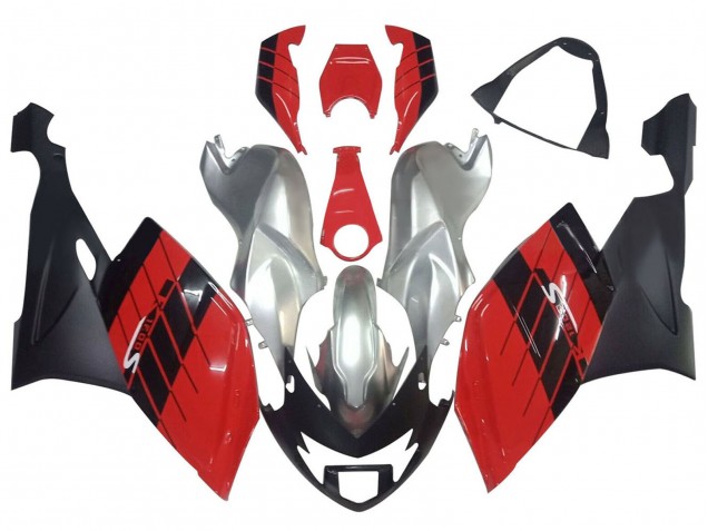 Carénages Moto BMW K1200S 2005-2010 - Argent Rouge Noir