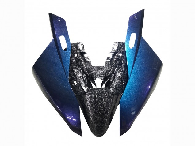 Carénages Moto BMW S1000RR 2019-2022 - Pente Bleu Violet Fibre de Carbone Forgée
