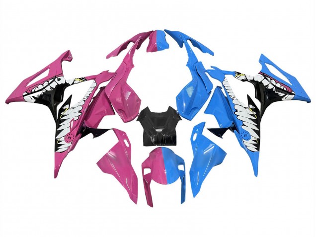 Carénages Moto BMW S1000RR 2019-2022 - Rose Foncé Bleu Requin