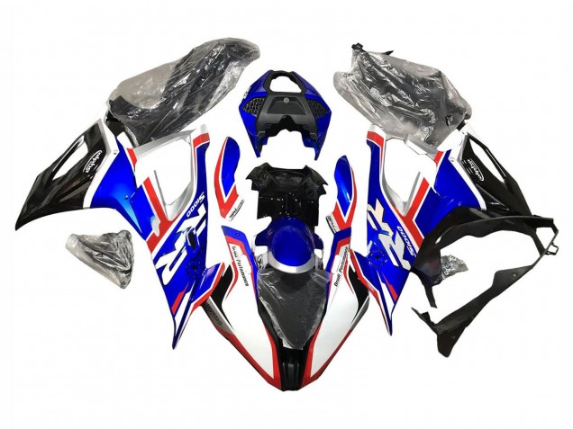 Carénages Moto BMW S1000RR 2019-2022 - Bleu Rouge Blanc Noir
