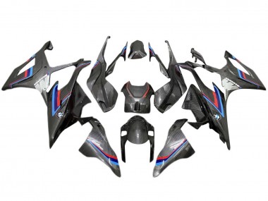 Meilleurs Carénage Moto BMW S1000RR 2019-2022 - Noir Bleu Rouge Fibre de Carbone