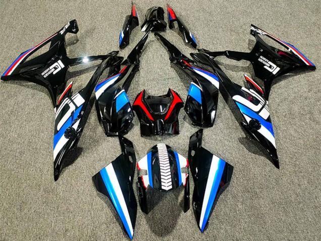 Carénages Moto BMW S1000RR 2019-2022 - Noir Bleu Blanc