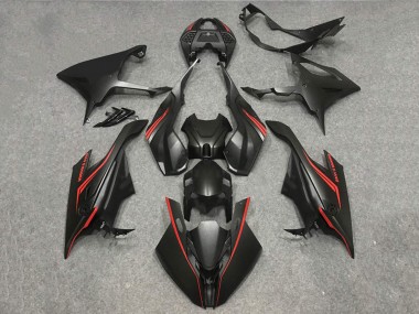 Meilleurs Carénages Moto BMW S1000RR 2019-2022 - Noir Mat Rouge