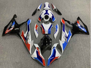 Meilleurs Carénage Moto BMW S1000RR 2019-2022 - Blanc Bleu Rouge