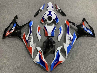 Meilleurs Carénage Moto BMW S1000RR 2019-2022 - Blanc Bleu Rouge