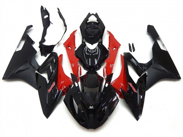Carénage Moto ABS BMW S1000RR 2017-2018 - Rouge Noir Brillant Noir Mat