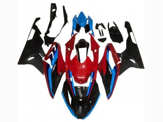 Carénages Moto BMW S1000RR 2017-2018 - Bleu Rouge Noir