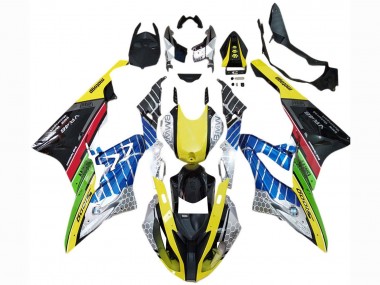 Meilleurs Carénages Moto BMW S1000RR 2017-2018 - Jaune Bleu Rouge Vert Noir VR