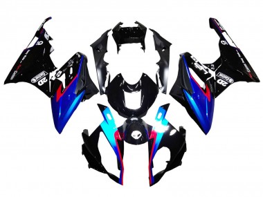 Meilleurs Carénages Moto BMW S1000RR 2015-2016 - Rouge Bleu Noir Noir Brillant