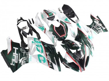 Meilleurs Carénages Moto BMW S1000RR 2015-2016 - Blanc Vert Noir