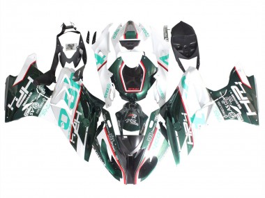 Meilleurs Carénages Moto BMW S1000RR 2015-2016 - Blanc Vert Noir