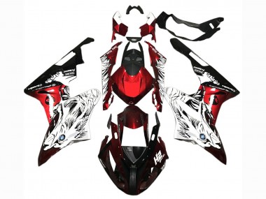Meilleurs Carénages Moto BMW S1000RR 2015-2016 - Blanc Rouge Noir